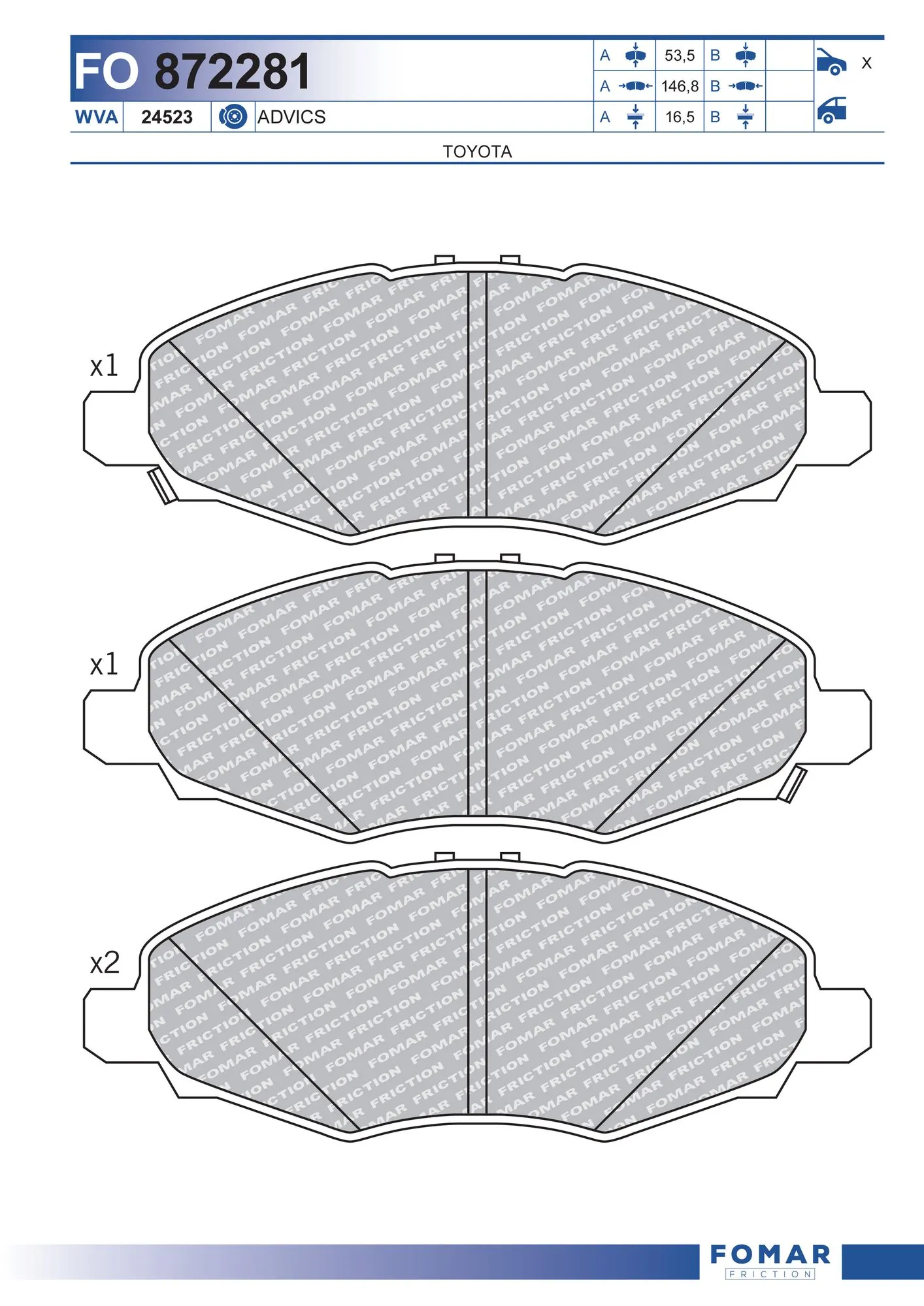 Brake Pad Set, disc brake